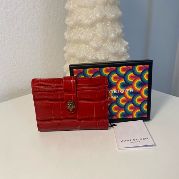 NWT Kurt Geiger Leather Croc Embossed Card Holder - Picture 11 of 11
